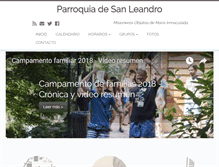 Tablet Screenshot of parroquiasanleandro.es